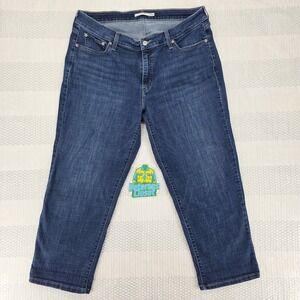 Levi's Boyfriend Jeans Womens 18W Blue Mid Rise Stretch Denim Relaxed Plus 36x26